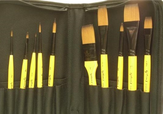 Laurence Mathews Daler Rowney System 3 Brush Set in a Zip case System 3 Classic  